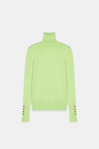 Women's Turtleneck Knit Sweater With Buttons