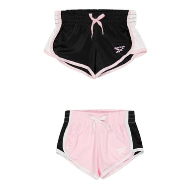 Reebok Girls Jersey Shorts (Pack of 2) (Pink Lady)