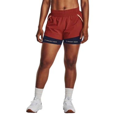 Under Armour Womens/Ladies Project Rock Layered Shorts (Red)