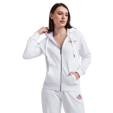 Armani Exchange Womens/Ladies Full Zip Hoodie (White)