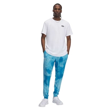 Under Armour Mens Rival Terry Towel Tie Dye Joggers (Blue)