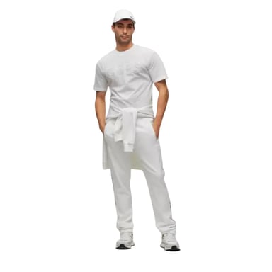 Boss Mens Side Stripe Jogging Bottoms (White)
