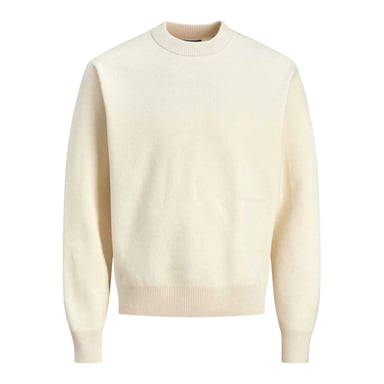 Jack And Jones Mens Crew Neck Regular Long-Sleeved Jumper (Sea Salt)