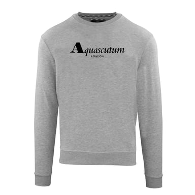 Aquascutum Unisex Adult Bold Ribbed Logo Sweatshirt (Grey)