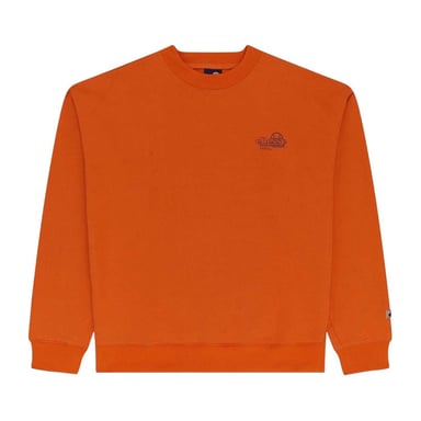 Ellesse Mens Logo Ribbed Collar Long-Sleeved Sweatshirt (Orange)