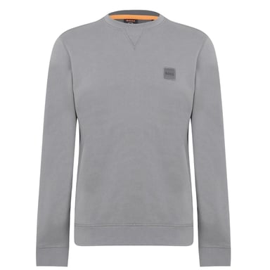 Boss Mens Westart Premium Cotton Crew Neck Sweatshirt (Charcoal)