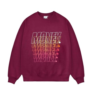 Money Mens Repeat Logo Sweatshirt (Plum)