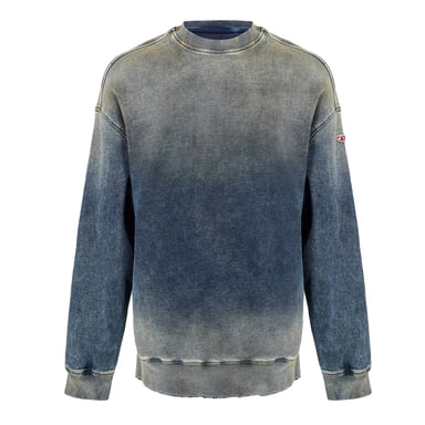 Diesel Mens Krib Ne Distressed Sweatshirt (Blue Denim)