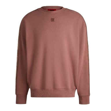 Hugo Mens Red Label Cotton Branded Tape Sweatshirt (Pink)