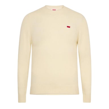 Levis Mens Batwing Logo Crew Neck Jumper (Cream)