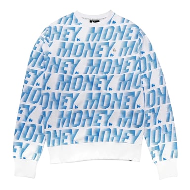 Money Unisex Adult Zoom Ape Cotton Crew Neck Sweatshirt (Blue)
