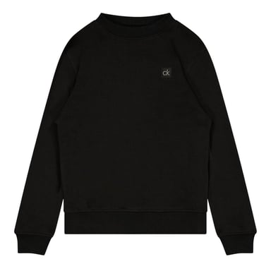 Calvin Klein Childrens/Kids Embroidered Logo Golf Sweatshirt (Black/Silver)