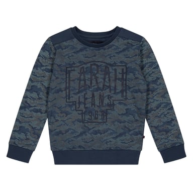 Farah Childrens/Kids Camo Crew Neck Sweatshirt (Blue)