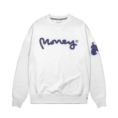 Money Unisex Adult Ape Knitted Logo Long-Sleeved Sweatshirt (White)