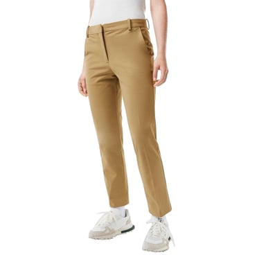Lacoste Womens/Ladies Cotton Blend Regular Chinos (Tan)