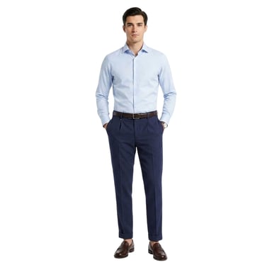 Boss Mens Genius Pleated Chinos (Blue)