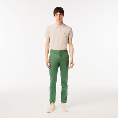 Lacoste Mens Organic Cotton Slim Chinos (Green)