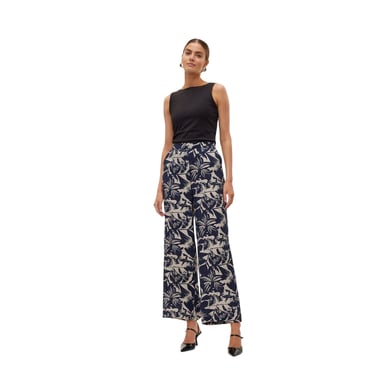 Vero Moda Womens/Ladies Wide Leg Trousers (Navy Blazer)