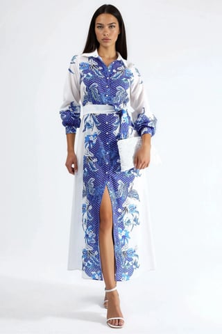 Floral Belted Midi Dress