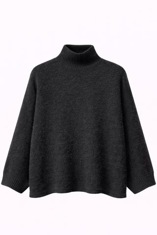 Oversized Ribbed Turtleneck Sweater