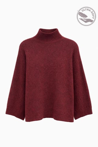 Oversized Ribbed Turtleneck Sweater
