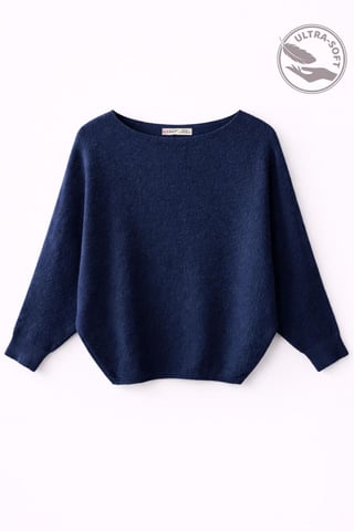 Oversized Boat Neck Ribbed Knit Sweater