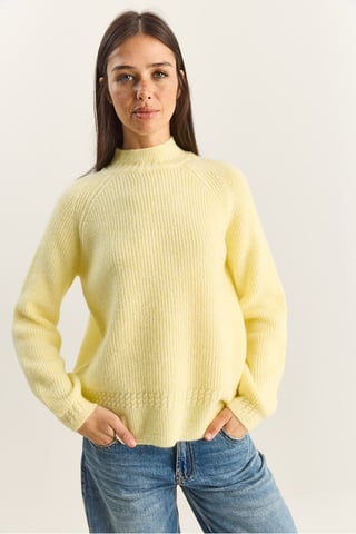 Oversized Crew Neck Knit Sweater