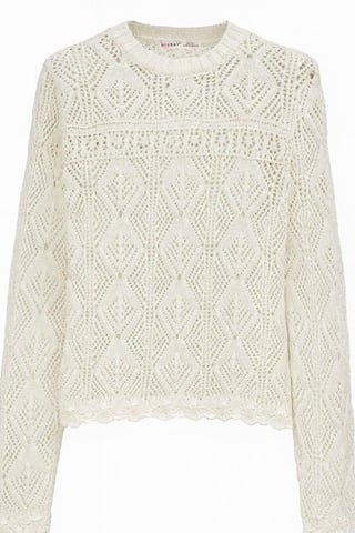 Textured Knit Sweater with Crew Neck