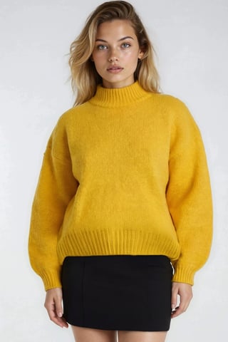 Relaxed Fit Crew Neck Thick Knit Sweater