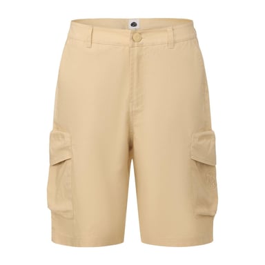Pretty Green Mens Cotton Reinforced Tailored Casual Cargo Shorts (Beige)