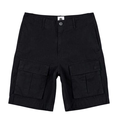 Pretty Green Mens Cotton Cargo Shorts (Black)