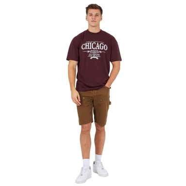 Brave Soul Mens Woven Carpenter Loose Fit Casual Shorts (Brown)