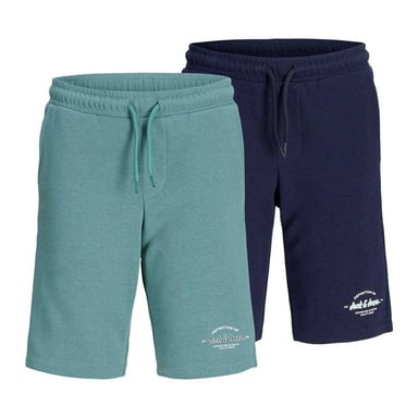 Jack And Jones Boys Fleece Shorts (Pack of 2) (Navy/Mineral)