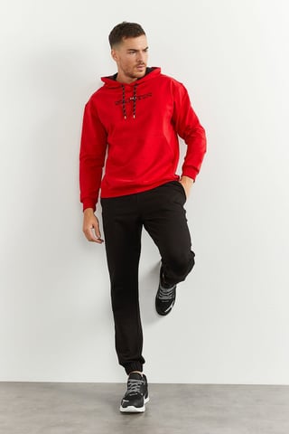 Oversized Hooded Sweatshirt And Pants Set