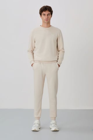 Men's Cotton-Polyester Fleece Sweatshirt And Pants Set