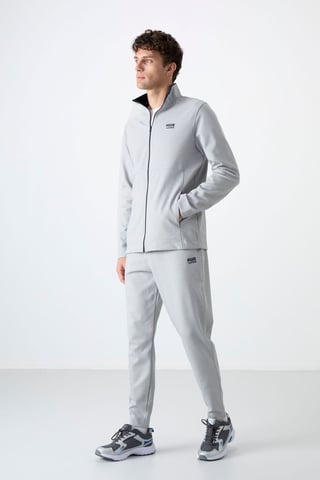 Men's Zip-collar Sweatshirt And Pants Set