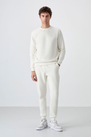 Men's Cotton-Polyester Fleece Sweatshirt And Pants Set
