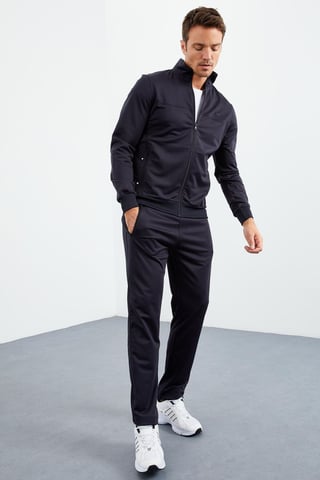 Men's Scuba Knit Active Set With Zipper Collar