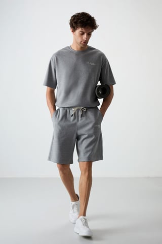 Oversized Short-Sleeve T-Shirt And Shorts Set