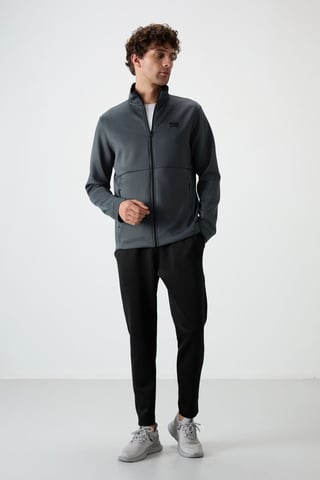 Men's Polyester Scuba Active Set With Zip Collar