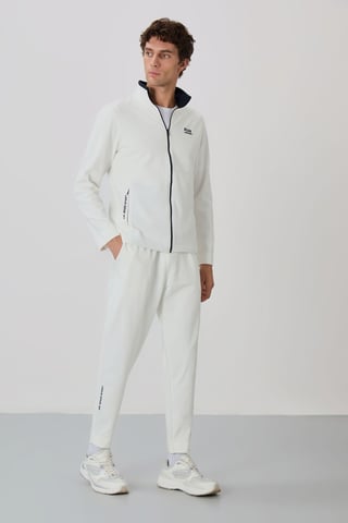 Men's Zip-collar Sweatshirt And Pants Set