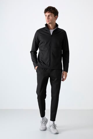 Men's Zip-collar Sweatshirt And Pants Set