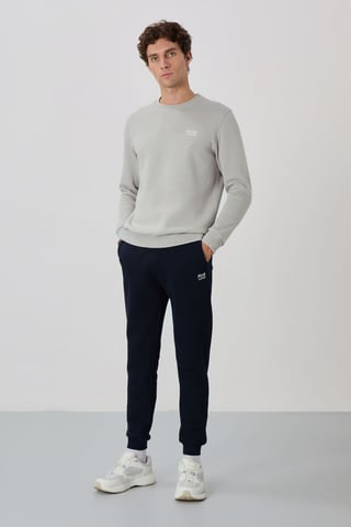 Men's Cotton-Polyester Fleece Sweatshirt And Pants Set