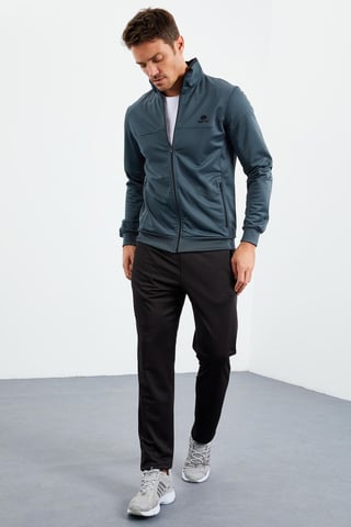 Men's Scuba Knit Active Set With Zipper Collar