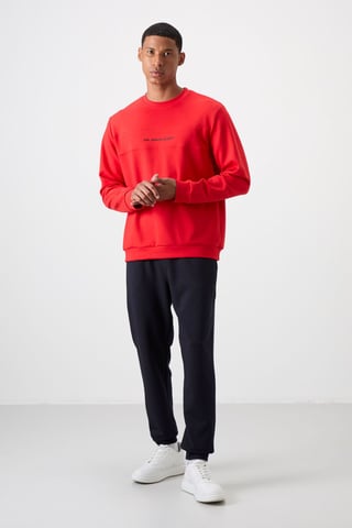 Printed Fleece Sweatshirt And Pants Set