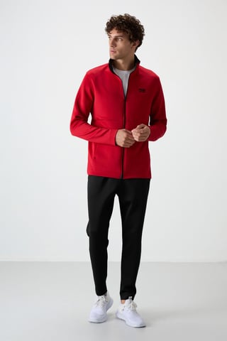 Men's Polyester Scuba Active Set With Zip Collar