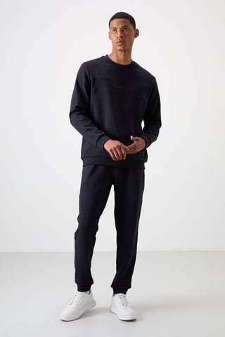 Printed Fleece Sweatshirt And Pants Set