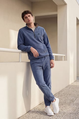 Men's Polyester Sweatshirt And Pants Set