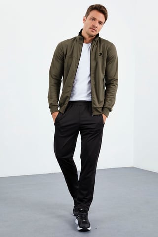 Men's Scuba Knit Active Set With Zipper Collar