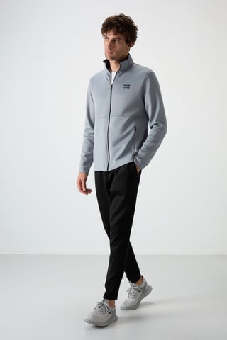 Men's Polyester Scuba Active Set With Zip Collar